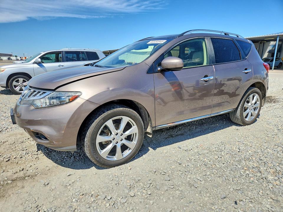 2013 Nissan Murano VIN JN8AZ1MW8DW309110 COPART salvage auction — HAIL, CO - CERTIFICATE OF TITLE, sold $1,000 on 2026-07-30 (photo 1)