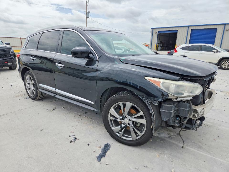 2013 Infiniti Jx VIN 5N1AL0MN4DC319970 COPART salvage auction — FRONT END, Tx - Salvage Vehicle Title, sold $650 on 2026-07-31 (photo 4)