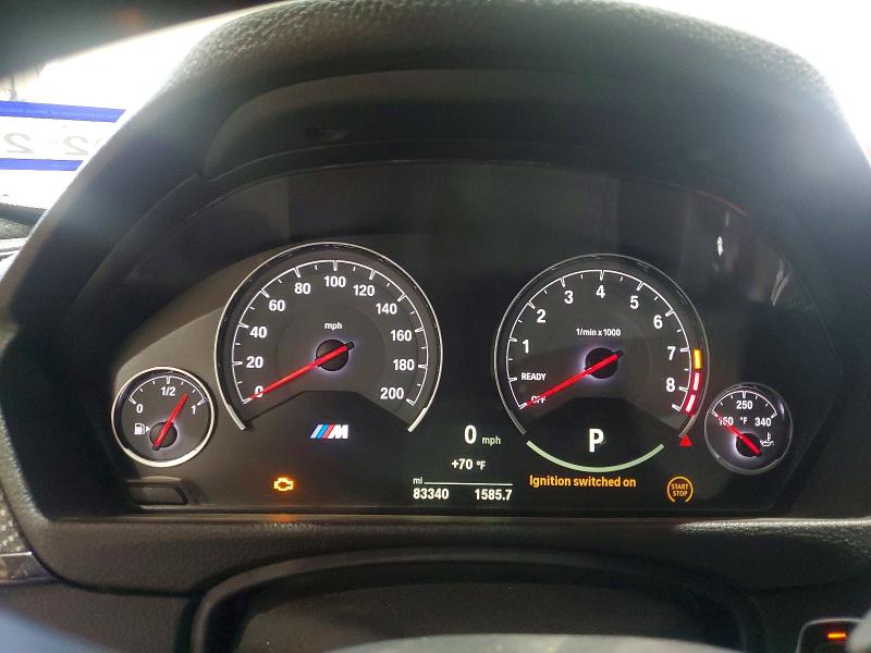 2015 BMW M4 VIN WBS3R9C59FK333169 COPART salvage auction — FRONT END, Tx - Salvage Vehicle Title, sold $12,600 on 2026-07-20 (photo 9)