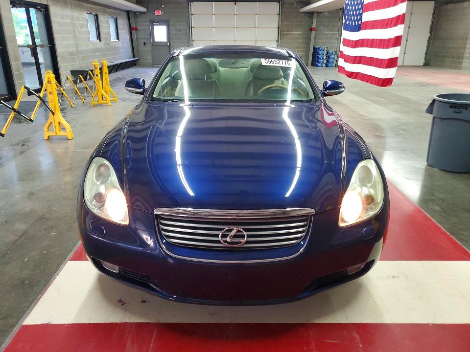 2002 Lexus Sc 430 VIN JTHFN48YX20034560 COPART salvage auction — MINOR DENT/SCRATCHES, WV - CERTIFICATE OF TITLE, sold $300 on 2026-07-27 (photo 5)