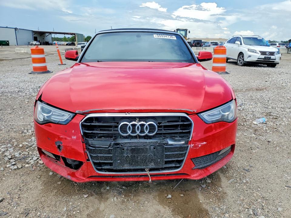 2013 Audi A5 VIN WAUTFAFH7DN007550 COPART salvage auction — FRONT END, Tx - Salvage Vehicle Title, sold $200 on 2026-07-30 (photo 5)