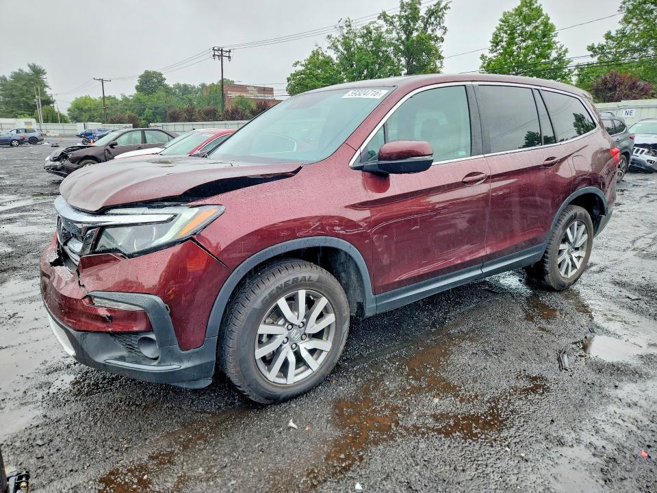 2021 Honda Pilot VIN 5FNYF6H59MB017374 COPART salvage auction — FRONT END, CT - CERT OF TITLE-SALVAGE, sold $8,400 on 2026-07-24 (photo 1)