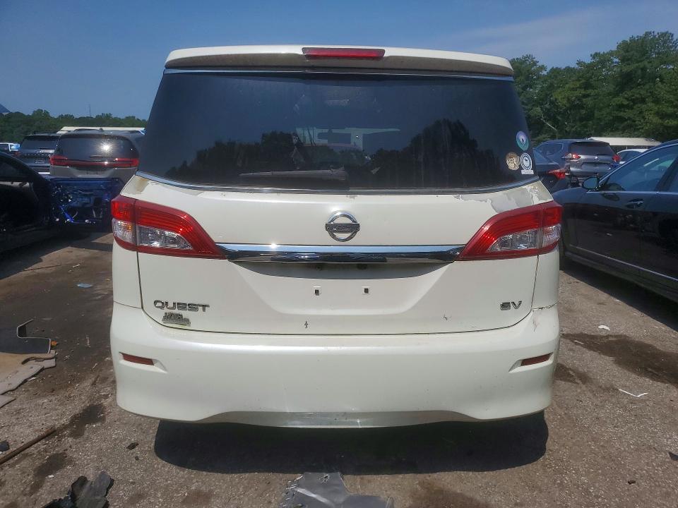2014 Nissan Quest VIN JN8AE2KP1E9100837 COPART salvage auction — FRONT END, Ga - Certificate Of Title, sold $575 on 2026-07-31 (photo 6)