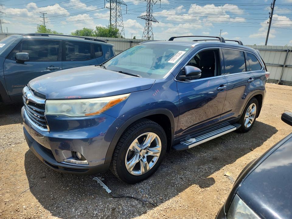 2015 Toyota Highlander VIN 5TDDKRFH2FS072420 COPART salvage auction — SIDE, Salvage Title, sold $325 on 2026-07-30 (photo 1)
