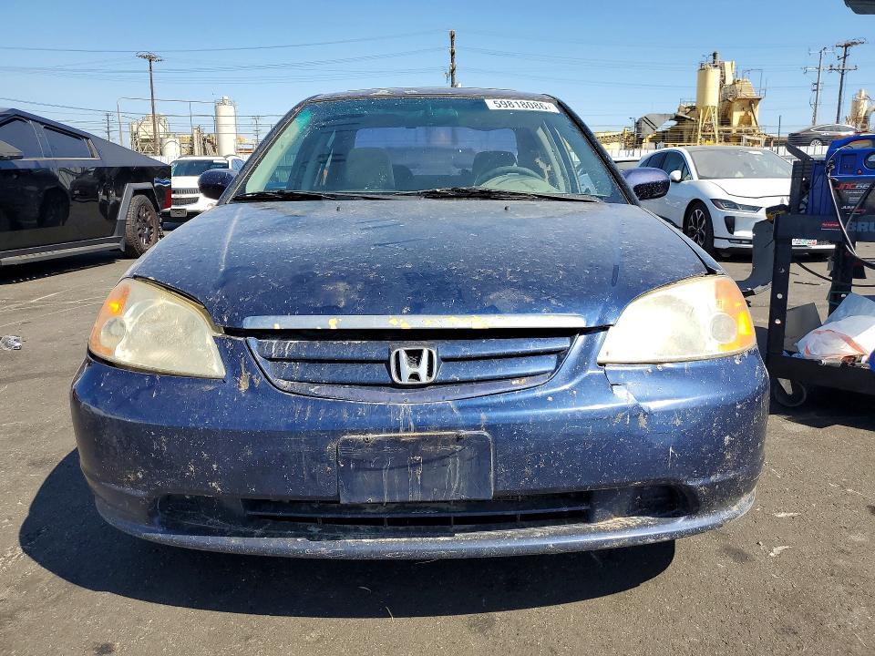 2001 Honda Civic VIN JHMES26721S001221 COPART salvage auction — REAR END, CA - SALVAGE CERTIFICATE, sold $225 on 2026-07-13 (photo 5)