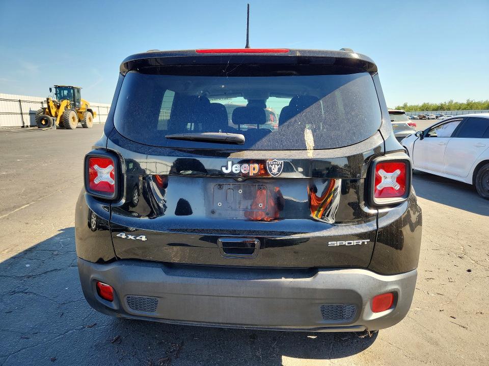 2018 Jeep Renegade VIN ZACCJBAB9JPH42849 COPART salvage auction — REAR END, Ca - Dis/Dlr/Exp Only Clean Title, sold $325 on 2026-08-06 (photo 6)