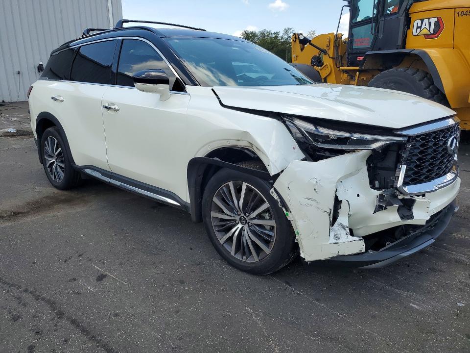 2024 Infiniti Qx60 VIN 5N1DL1HU2RC358052 COPART salvage auction — FRONT END, FL - CERT OF TITLE SLVG REBUILDABLE, sold $17,000 on 2026-08-19 (photo 4)