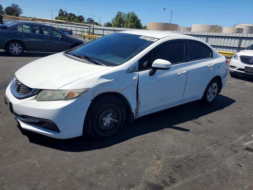 2014 Honda Civic VIN 19XFB2F51EE238487 COPART salvage auction — FRONT END, Ca - Salvage Certificate, sold $1,950 on 2026-07-29 (photo 1)