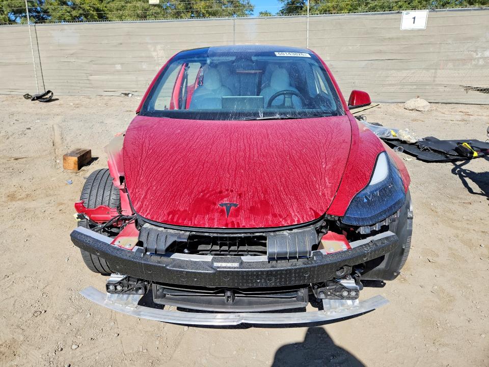 2023 Tesla Model 3 VIN 5YJ3E1EA7PF551639 COPART salvage auction — SIDE, Salvage Title, sold $6,400 on 2026-07-17 (photo 5)