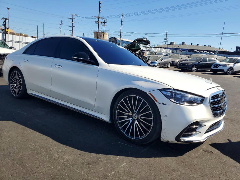 2023 Mercedes-benz S-klasse VIN W1K6G7GB3PA203674 COPART salvage auction — FRONT END, Ca - Dis/Dlr/Exp Only Clean Title (P), sold $58,000 on 2026-07-29 (photo 4)