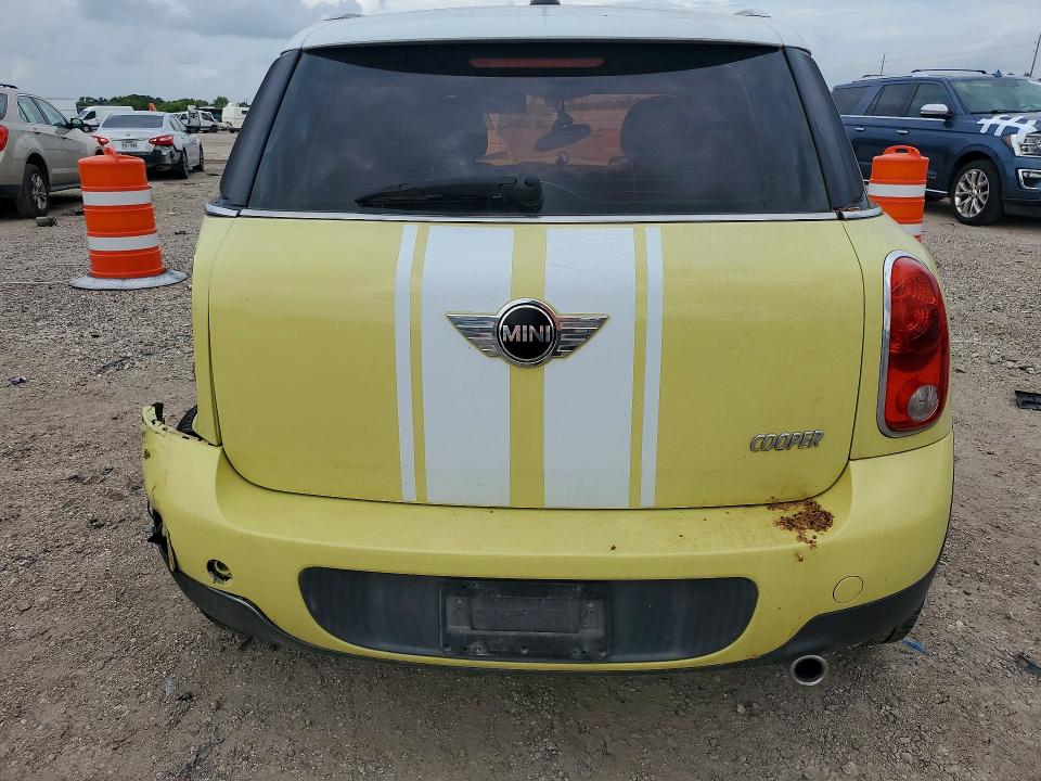 2011 Mini Cooper VIN WMWZB3C57BWM01472 COPART salvage auction — FRONT END, TX - SALVAGE VEHICLE TITLE (P), sold $650 on 2026-07-16 (photo 6)