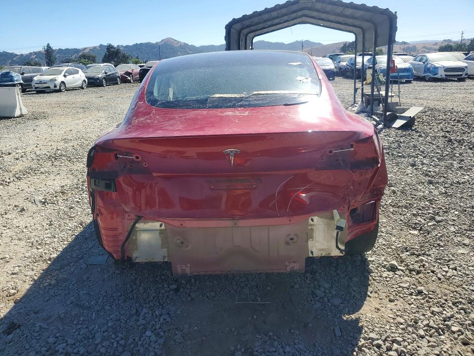 2023 Tesla Model 3 VIN 5YJ3E1EA8PF556509 COPART salvage auction — REAR END, Ca - Salvage Certificate, sold $4,850 on 2026-07-28 (photo 6)
