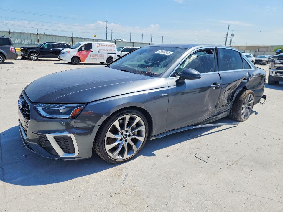 2020 Audi A4 VIN WAUENAF47LN010374 COPART salvage auction — SIDE, TX - SALVAGE VEHICLE TITLE, sold $200 on 2026-07-21 (photo 1)