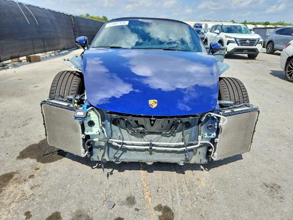 2021 Porsche Boxster VIN WP0CC2A8XMS240221 COPART salvage auction — FRONT END, Fl - Cert Of Title Slvg Rebuildable, sold $26,250 on 2026-07-28 (photo 5)