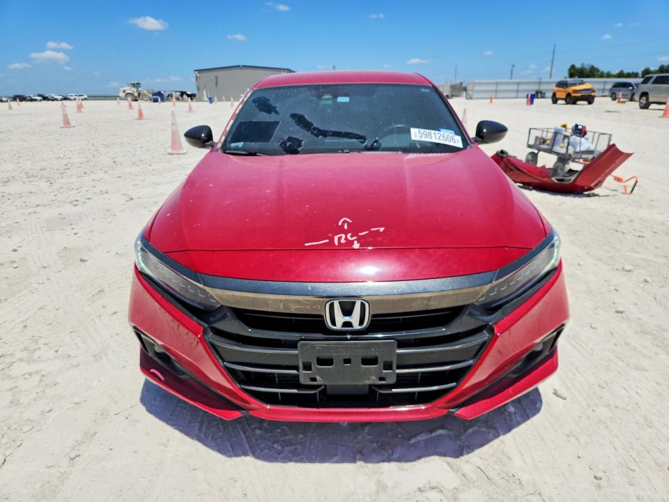 2022 Honda Accord VIN 1HGCV1F38NA058284 COPART salvage auction — REAR END, Tx - Salvage Vehicle Title, sold $9,300 on 2026-08-27 (photo 5)