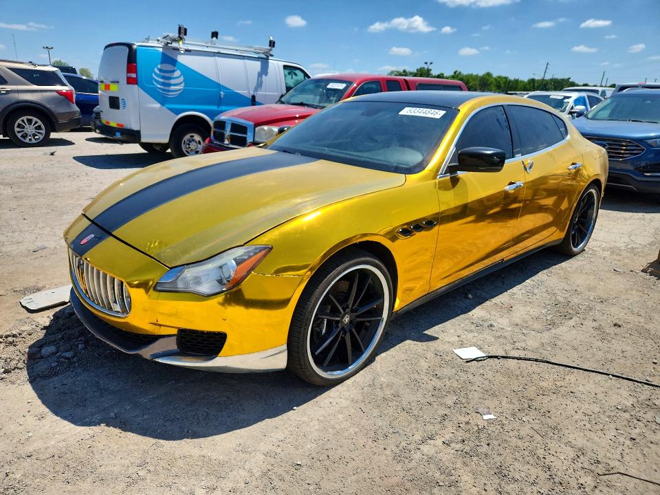 2014 Maserati Quattroporte VIN ZAM56RRA4E1106467 COPART salvage auction — NORMAL WEAR, Salvage Title, sold $1,300 on 2026-08-07 (photo 1)