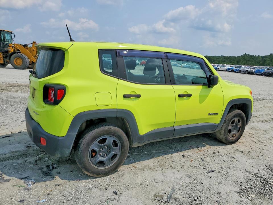 2018 Jeep Renegade VIN ZACCJBAH2JPG97841 COPART salvage auction — MINOR DENT/SCRATCHES, Nc - Certificate Of Title, sold $2,050 on 2026-08-03 (photo 3)
