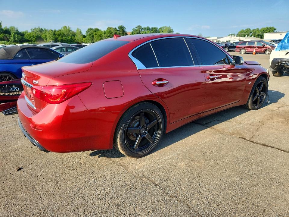 2015 Infiniti Q50 VIN JN1BV7AR2FM398803 COPART salvage auction — FRONT END, Ct - Cert Of Title-Salvage, sold $1,600 on 2026-07-31 (photo 3)