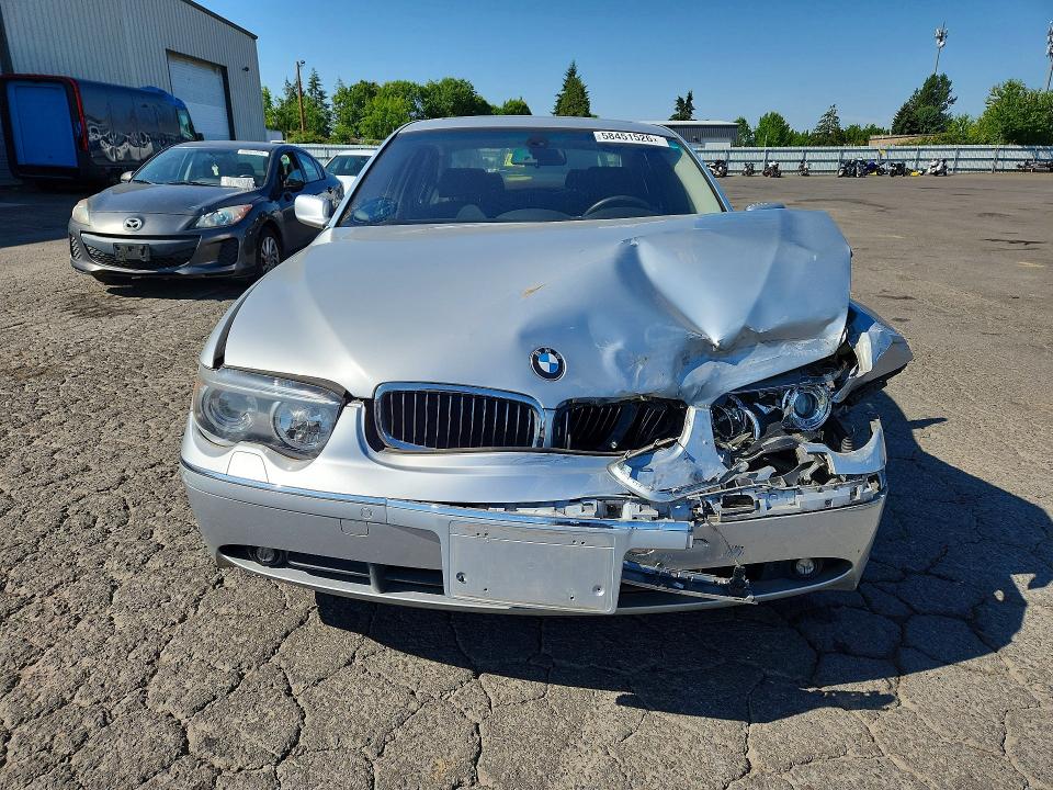 2003 BMW 7 series VIN WBAGN63473DR13110 COPART salvage auction — FRONT END, OR - SALVAGE TITLE CERTIFICATE, sold $400 on 2026-07-13 (photo 5)