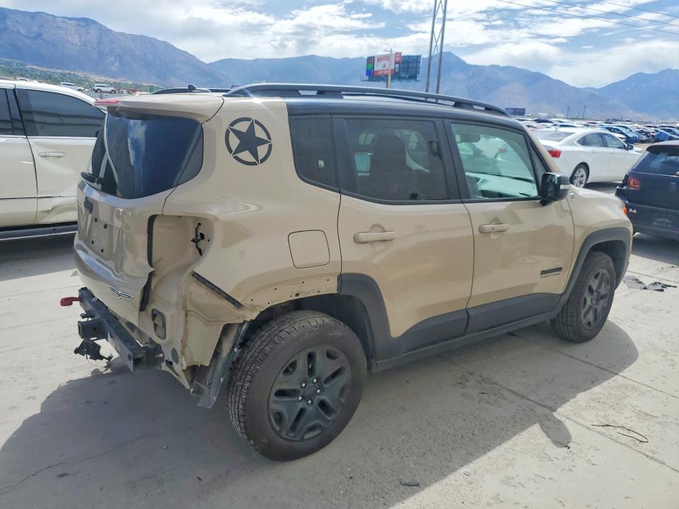 2017 Jeep Renegade VIN ZACCJBCB2HPE83502 COPART salvage auction — REAR END, Ut - Salvage Certificate, sold $350 on 2026-08-17 (photo 3)