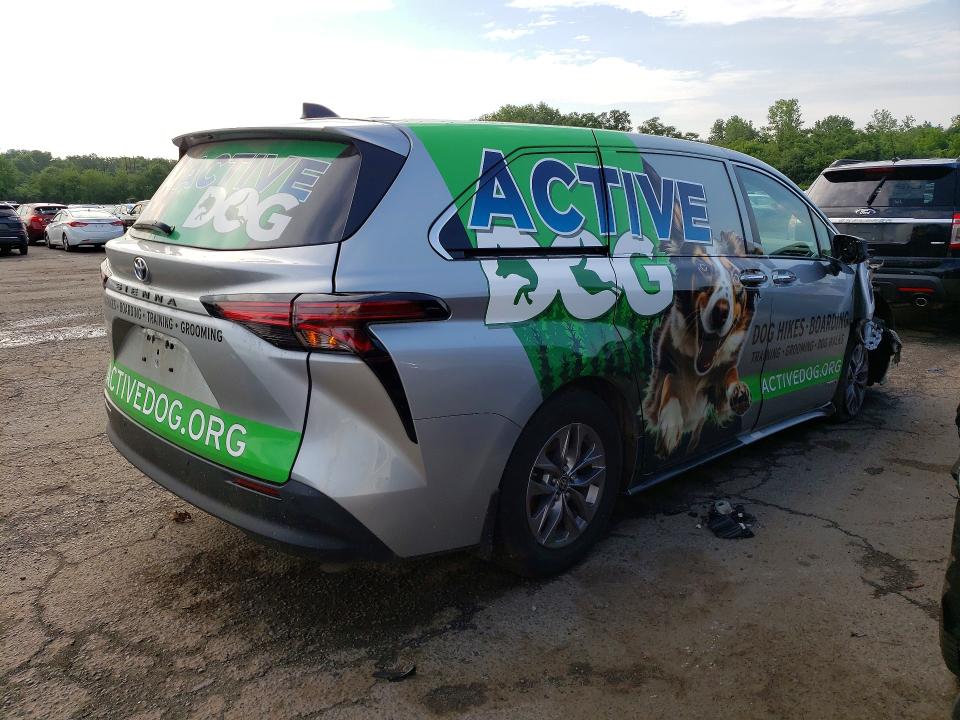 2021 Toyota Sienna VIN 5TDYSKFC1MS020383 COPART salvage auction — FRONT END, CT - CERT OF TITLE-SALVAGE, sold $475 on 2026-07-24 (photo 3)