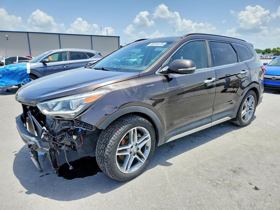 2017 Hyundai Santa fe VIN KM8SR4HF2HU169046 COPART salvage auction — FRONT END, Fl - Cert Of Title Slvg Rebuildable, sold $3,900 on 2026-07-15 (photo 1)