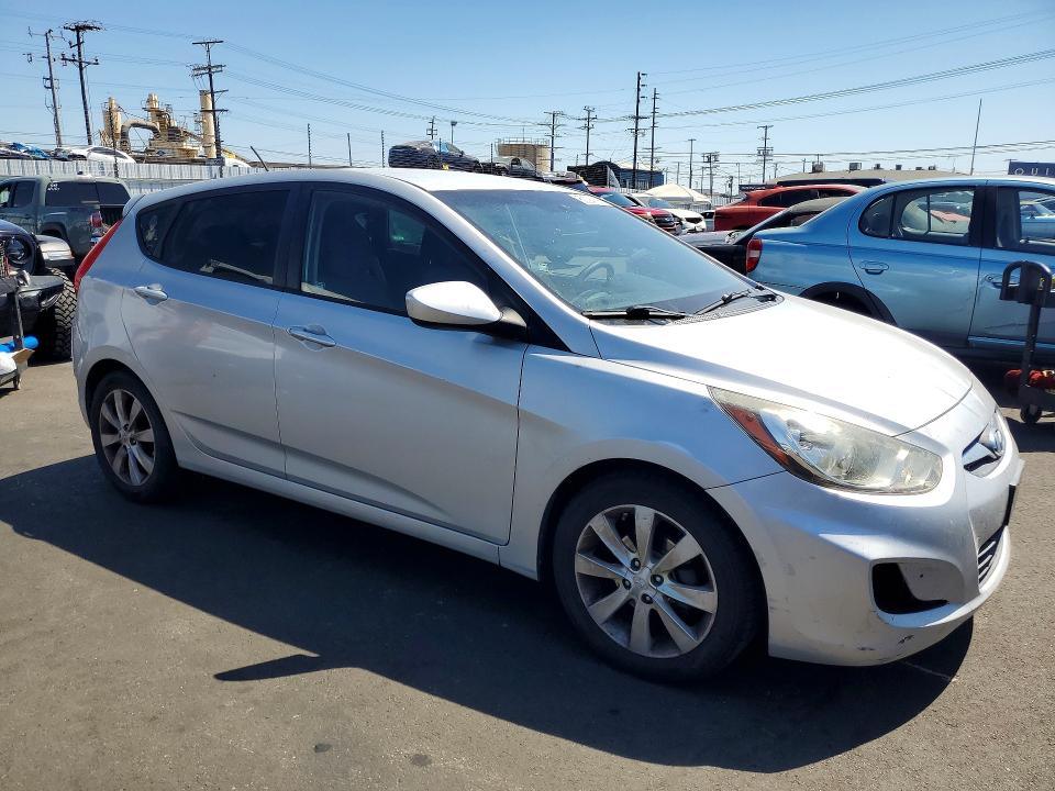 2012 Hyundai Accent VIN KMHCU5AE1CU004589 COPART salvage auction — SIDE, Ca - Dis/Dlr/Exp Only Clean Title, sold $250 on 2026-07-22 (photo 4)