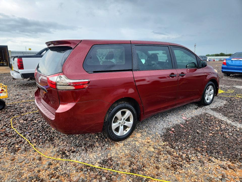 2017 Toyota Sienna VIN 5TDZZ3DC0HS867121 COPART salvage auction — FRONT END, Ar - Certificate Of Title (P), sold $4,500 on 2026-07-29 (photo 3)