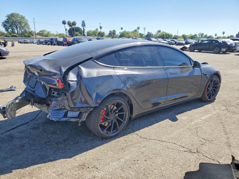 2026 Tesla Model 3 VIN 5YJ3E1ET1TF166542 COPART salvage auction — REAR END, Ca - Salvage Certificate, sold $16,100 on 2026-09-01 (photo 3)