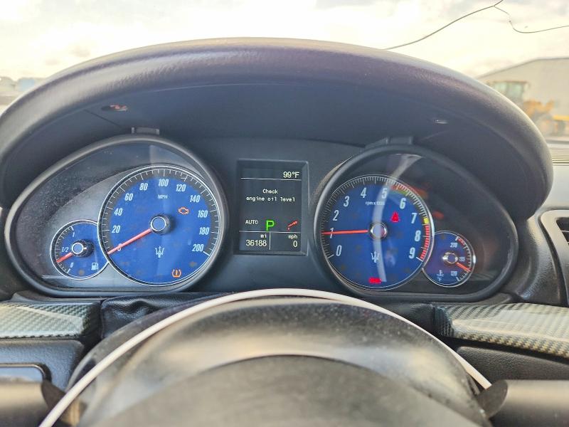 2014 Maserati Granturismo VIN ZAM45VLA1E0079444 COPART salvage auction — NORMAL WEAR, TX - CERT OF TITLE-REBUILT SALVAGE, sold $14,000 on 2026-07-31 (photo 9)