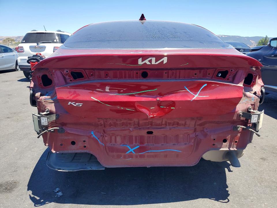 2022 Kia K5 VIN 5XXG14J23NG095369 COPART salvage auction — REAR END, Ca - Salvage Certificate, sold $5,400 on 2026-07-16 (photo 6)
