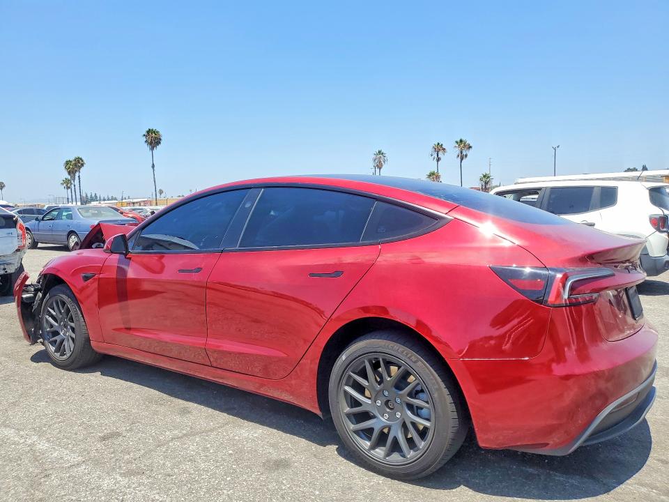 2025 Tesla Model 3 VIN 5YJ3E1EA3SF057433 COPART salvage auction — FRONT END, Ca - Salvage Certificate, sold $10,300 on 2026-09-01 (photo 2)