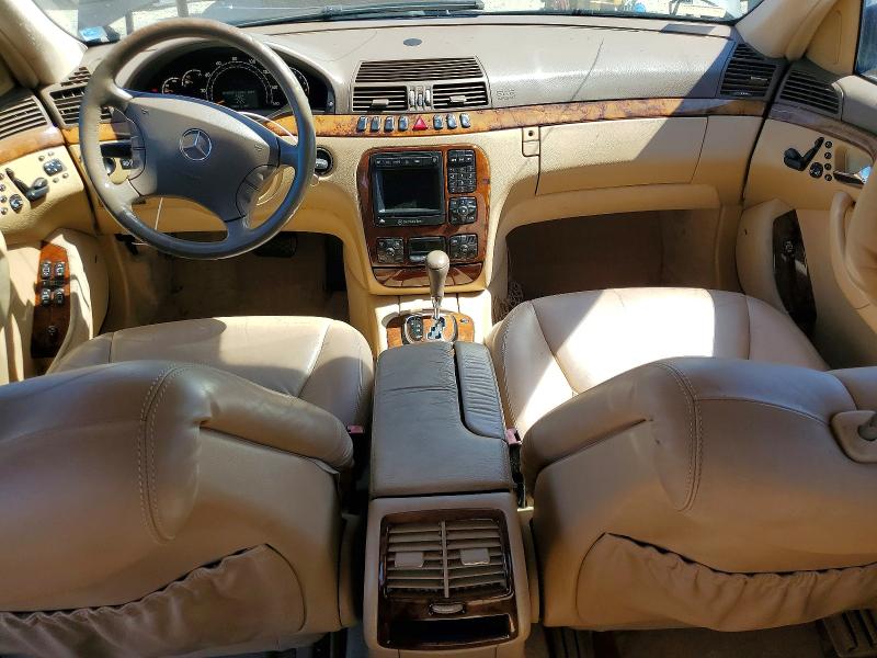 2002 Mercedes-benz S-klasse VIN WDBNG75J92A279732 COPART salvage auction — FRONT END, Ca - Salvage Certificate, sold $275 on 2026-07-21 (photo 8)