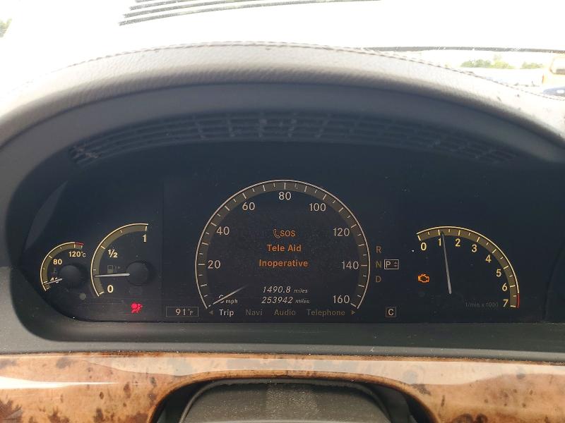 2008 Mercedes-benz S-klasse VIN WDDNG71X88A166073 COPART salvage auction — SIDE, Fl - Cert Of Title Slvg Rebuildable, sold $275 on 2026-07-20 (photo 9)