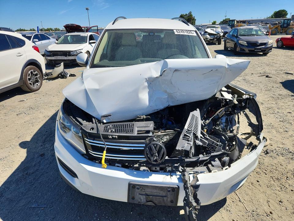 2016 Volkswagen Tiguan VIN WVGAV7AX8GW578330 COPART salvage auction — FRONT END, Ca - Salvage Certificate, sold $200 on 2026-08-04 (photo 5)