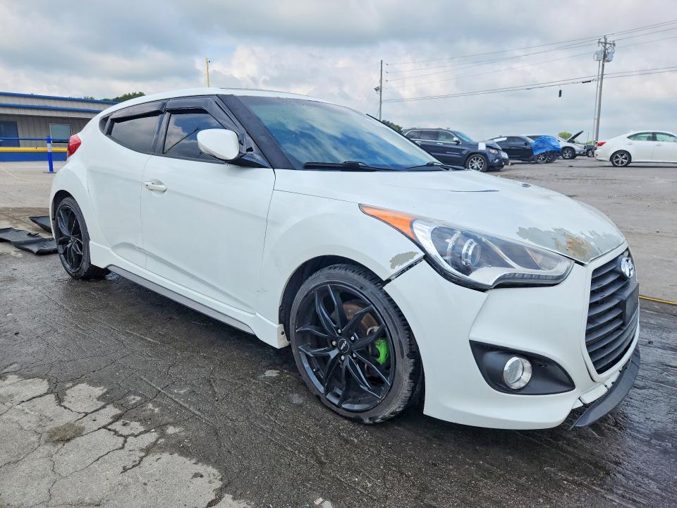 2014 Hyundai Veloster VIN KMHTC6AE4EU188874 COPART salvage auction — FRONT END, Salvage Title, sold $775 on 2026-07-22 (photo 4)
