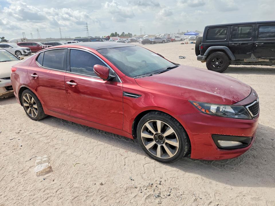 2013 Kia Optima VIN 5XXGR4A6XDG220801 COPART salvage auction — SIDE, Tx - Certificate Of Title, sold $800 on 2026-07-17 (photo 4)
