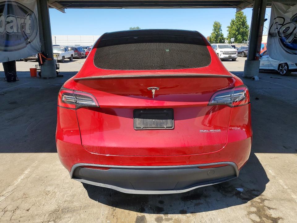 2021 Tesla Model y VIN 5YJYGDEF7MF095893 COPART salvage auction — FRONT END, Ca - Salvage Certificate, sold $5,800 on 2026-07-23 (photo 6)
