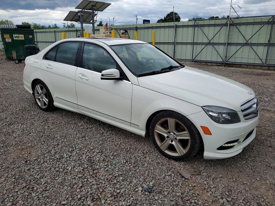 2011 Mercedes-benz C class VIN WDDGF8BB6BR153156 COPART salvage auction — MINOR DENT/SCRATCHES, NY - MV-907A SALVAGE CERTIFICATE, sold $675 on 2026-08-03 (photo 4)