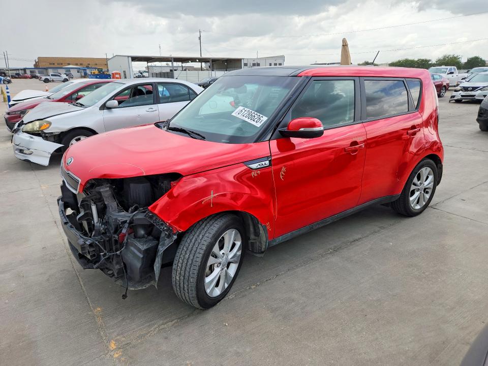 2016 Kia Soul VIN KNDJX3A55G7837923 COPART salvage auction — FRONT END, Tx - Salvage Vehicle Title, sold $1,600 on 2026-07-23 (photo 1)