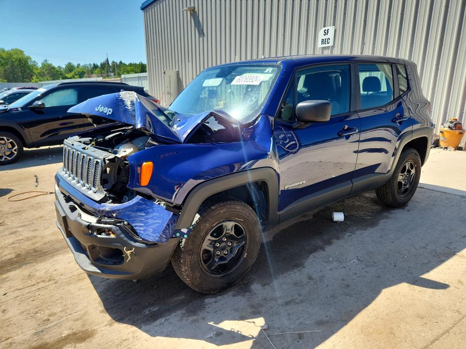 2017 Jeep Renegade VIN ZACCJBAB1HPE76849 COPART salvage auction — FRONT END, WI - JUNKED VEHICLE BILL OF SALE, sold $425 on 2026-08-03 (photo 1)