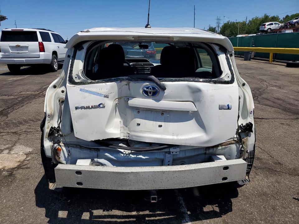 2012 Toyota Prius c VIN JTDKDTB30C1506075 COPART salvage auction — REAR END, CO - SALVAGE TITLE (P), sold $625 on 2026-07-28 (photo 6)