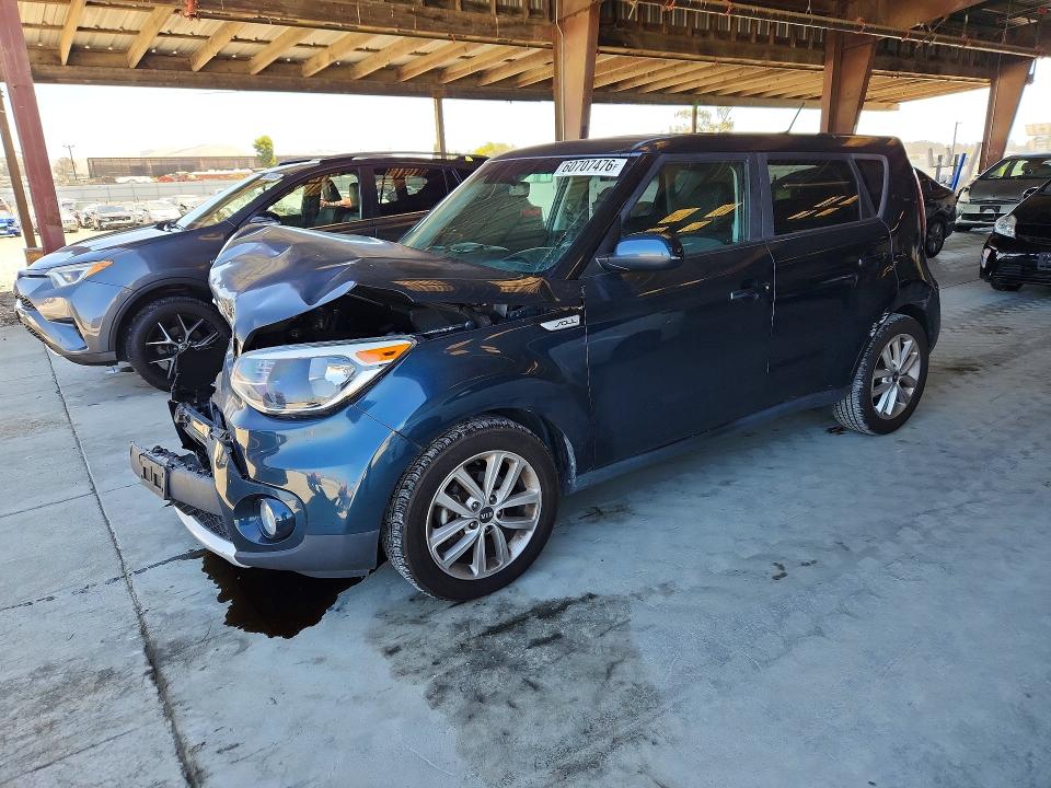 2018 Kia Soul VIN KNDJP3A52J7530443 COPART salvage auction — FRONT END, Ca - Salvage Certificate, sold $750 on 2026-07-27 (photo 1)