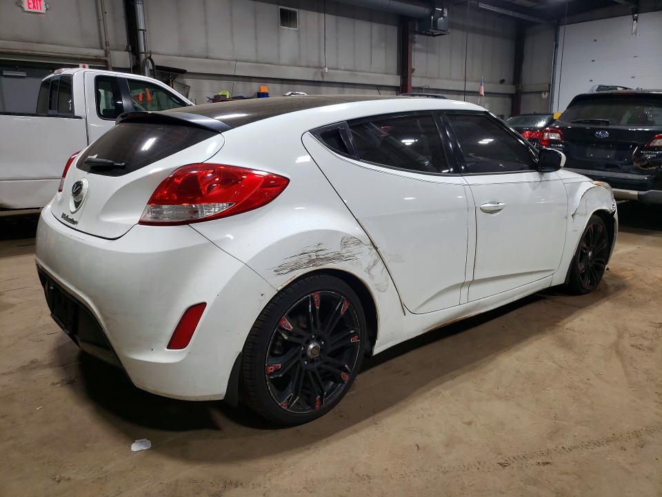2012 Hyundai Veloster VIN KMHTC6AD6CU072063 COPART salvage auction — WATER/FLOOD, Ct - Cert Of Title-Flood Salvage, sold $475 on 2026-07-24 (photo 3)