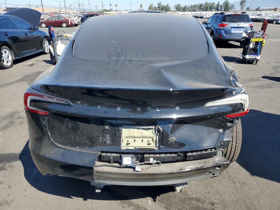 2025 Tesla Model 3 VIN 5YJ3E1EA0SF971879 COPART salvage auction — REAR END, Ca - Salvage Certificate, sold $11,600 on 2026-09-02 (photo 6)