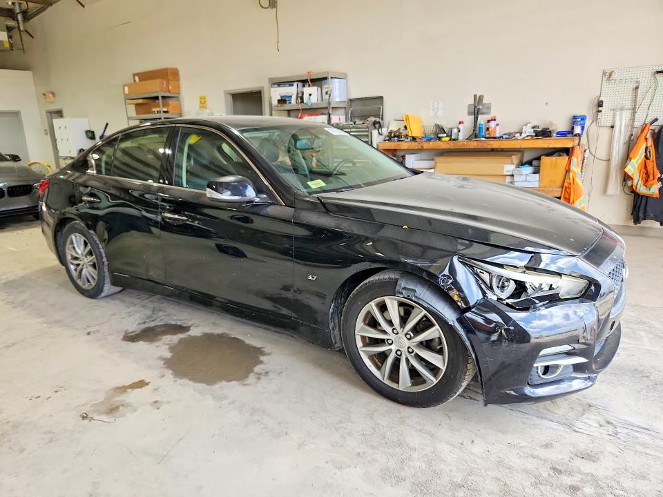 2014 Infiniti Q50 VIN JN1BV7APXEM671631 COPART salvage auction — FRONT END, Pa - Certificate Of Salvage, sold $2,800 on 2026-07-10 (photo 4)