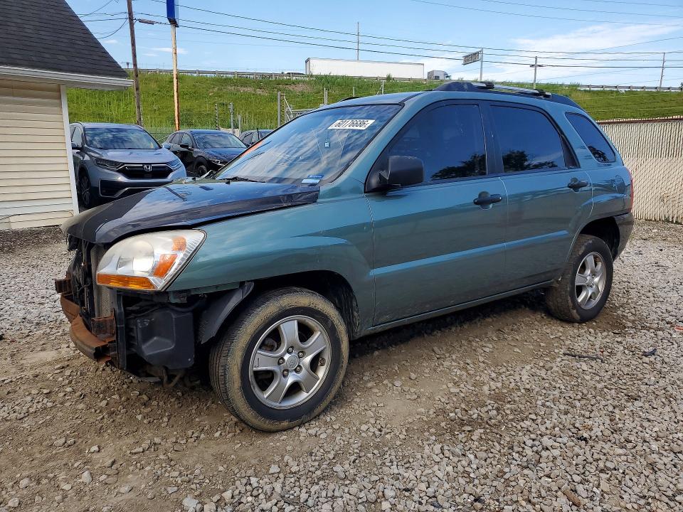 2008 Kia Sportage VIN KNDJF724X87458871 COPART salvage auction — FRONT END, Oh - Cert Of Title-Salvage, sold $225 on 2026-07-22 (photo 1)