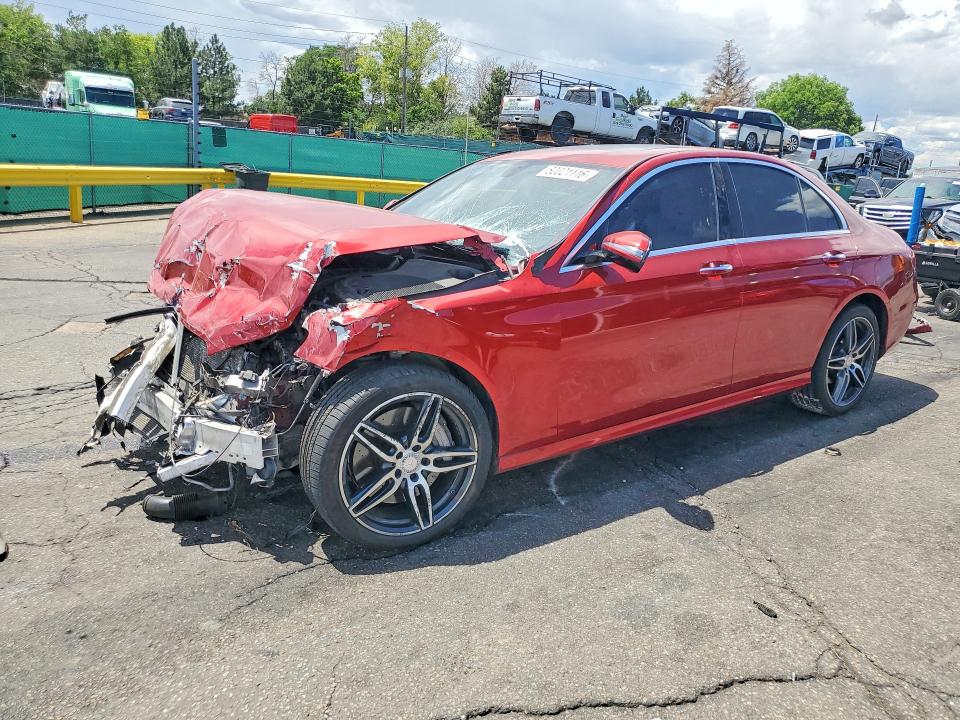 2017 Mercedes-benz E-klasse VIN WDDZF4KB8HA184045 COPART salvage auction — FRONT END, Co - Public - Salvage Title, sold $625 on 2026-07-23 (photo 1)
