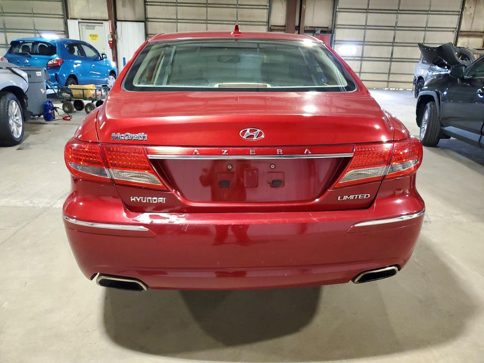 2011 Hyundai Azera VIN KMHFC4DF7BA538615 COPART salvage auction — FRONT END, IA - CERTIFICATE OF TITLE, sold $725 on 2026-07-15 (photo 6)