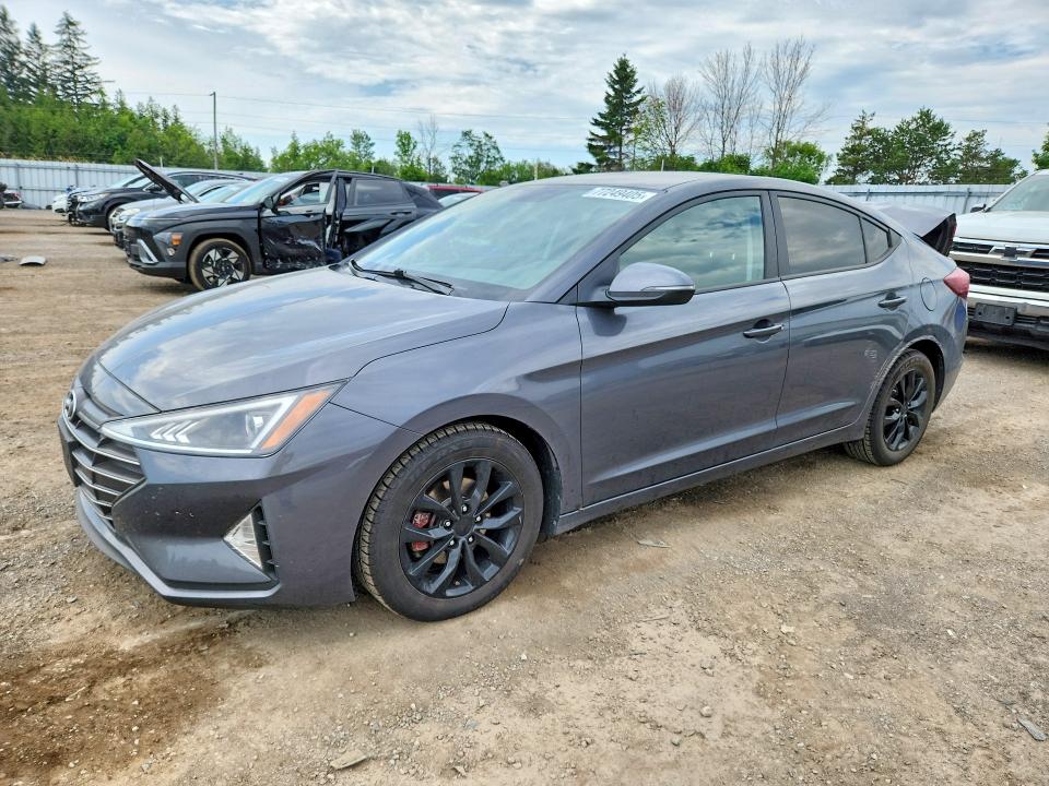 2019 Hyundai Elantra VIN KMHD84LF9KU801633 COPART salvage auction — REAR END, ON - PERMIT SALVAGE, sold $3,150 on 2026-07-21 (photo 1)